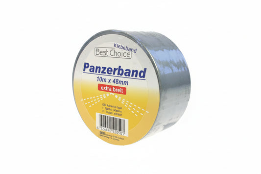 Panzerband extra breit 10m x 48mm – Starkes Gewebeklebeband in Silber - Fluxo